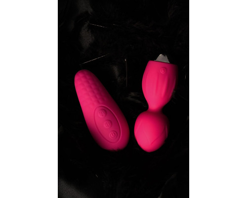 Розовые виброшарики TELLA с пультом-стимулятором