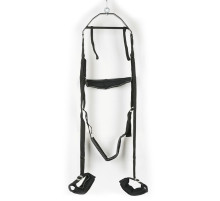 Черные секс-качели из широких ремней