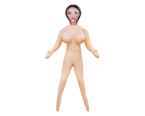 Телесная надувная секс-кукла с пышным бюстом