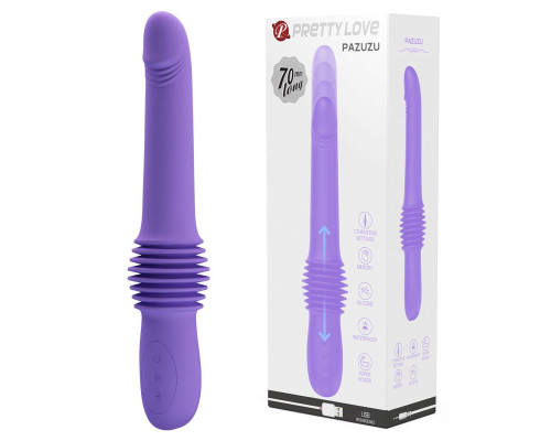 Сиреневая мини-секс-машина Pazuzu с возвратно-поступательными движениями - 29,2 см.