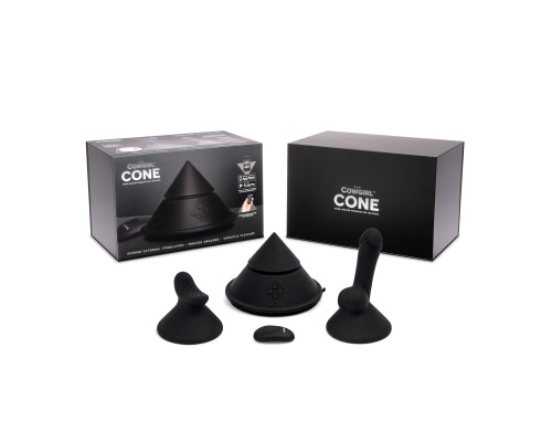 Конусный вибромассажер Cowgirl Cone с 2 насадками