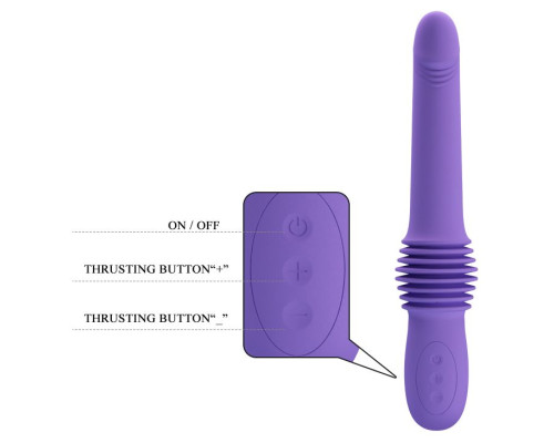 Сиреневая мини-секс-машина Pazuzu с возвратно-поступательными движениями - 29,2 см.