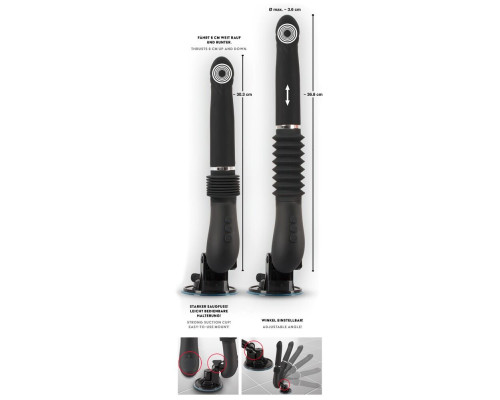 Черная секс-машина с пультом ДУ RC Fucking Machine 2.0