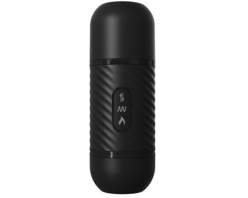 Черный вибромассажер с функцией поступательных движений Ass Thruster