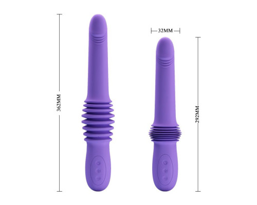 Сиреневая мини-секс-машина Pazuzu с возвратно-поступательными движениями - 29,2 см.