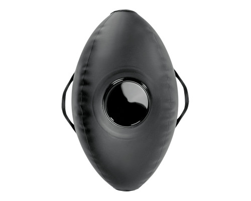 Черный надувной мяч с платформой для фиксации дилдо Body Dock Inflatable Love Ball