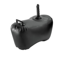 Черное надувное кресло с платформой для фиксации дилдо Body Dock Inflatable Love Seat