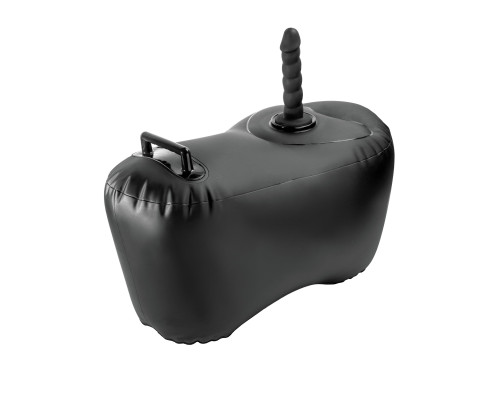 Черное надувное кресло с платформой для фиксации дилдо Body Dock Inflatable Love Seat