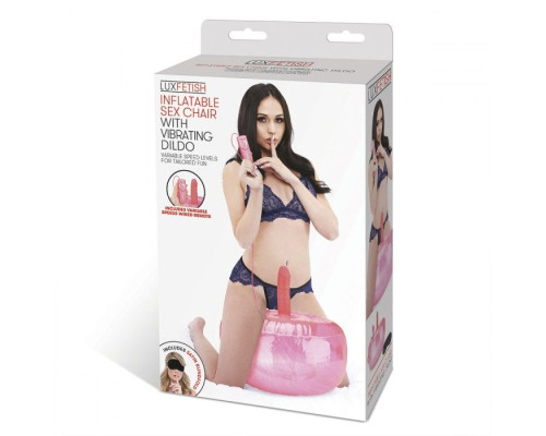 Розовая надувная подушка для секса в вибратором