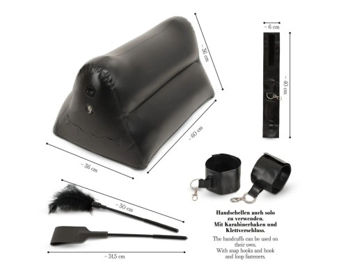 Надувная любовная подушка Portable Triangle Cushion с аксессуарами