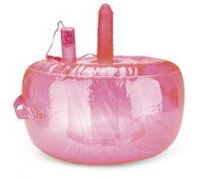 Розовая надувная подушка для секса в вибратором