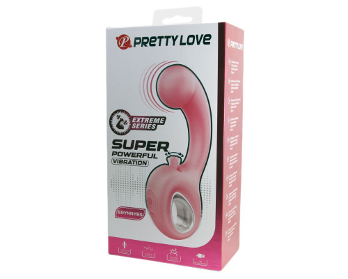 Розовый вибратор для точки G с подвижным язычком Erynnyes - 15,4 см.