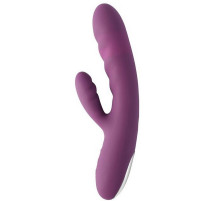 Сливовый вибратор-кролик Avery с возвратно-поступательными движениями - 18,6 см.
