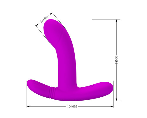 Лиловый стимулятор Geri с подвижным хвостиком