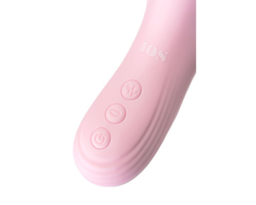 Розовый вибратор-кролик с ласкающим язычком Orali - 22 см.