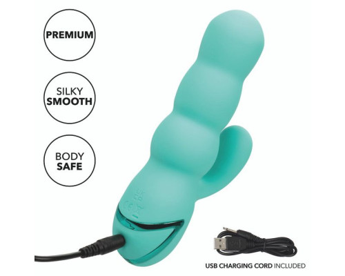 Мятный вибратор-кролик Del Mar Diva с поступательными движениями