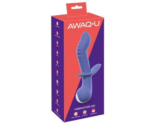 Сиреневый вибратор AWAQ.U Vibrator 02 - 21,6 см.