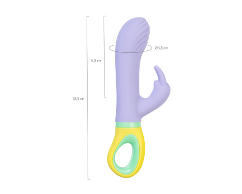Сиреневый вибратор-кролик Wisteria - 18,5 см.