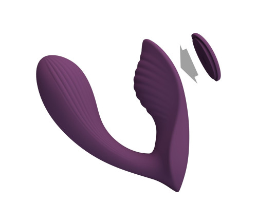 Фиолетовый вибратор в трусики Franz с управлением через приложение