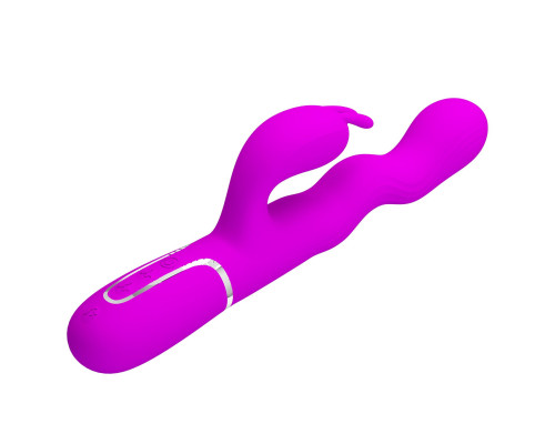 Лиловый вибратор с функцией волновой стимуляции Laursen - 24,9 см.