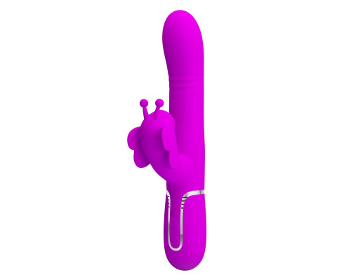 Лиловый вибратор-кролик Ridgely - 22,6 см.