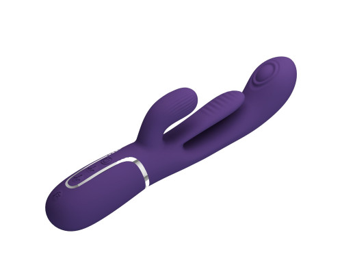 Фиолетовый мультифункциональный вибратор Shania - 22,2 см.