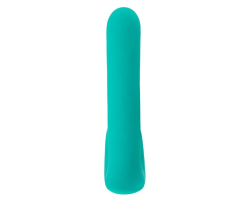 Зеленый вибратор SYLORA Unique Beads Vibrator - 17 см.