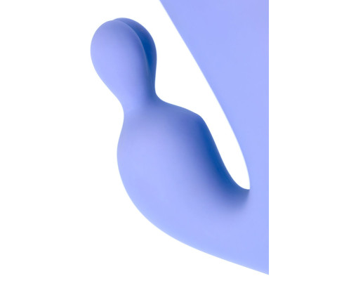 Сиреневый вибратор с клиторальной стимуляцией Crocus - 17,5 см.