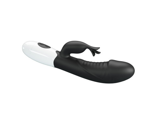 Черный вибратор-кролик Rasmussen - 19,8 см.