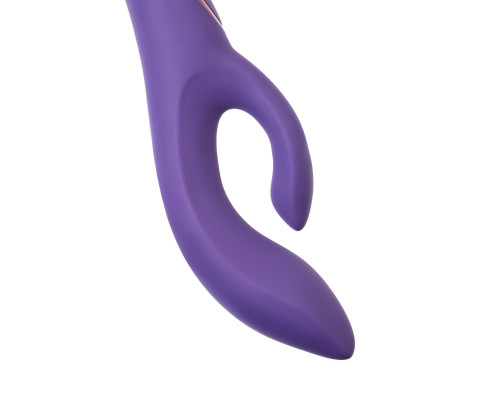 Фиолетовый вибратор-кролик Fingie с функцией Come-Hither - 21,6 см.