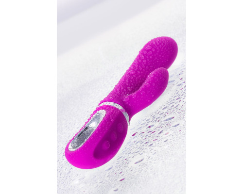 Лиловый вибратор с клиторальным стимулятором JOS JOLY - 19,6 см.