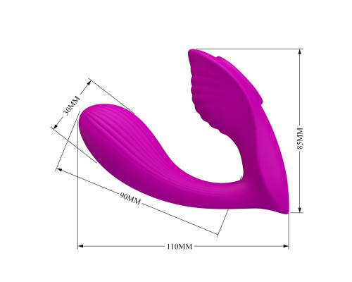 Лиловый вибратор в трусики Zico с пультом ДУ