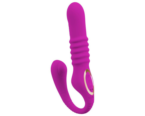 Лиловый вибратор 3 Function Vibrator с функцией фрикций и постукиванием
