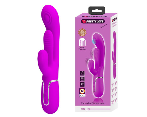 Лиловый мультифункциональный вибратор Shania - 22,2 см.