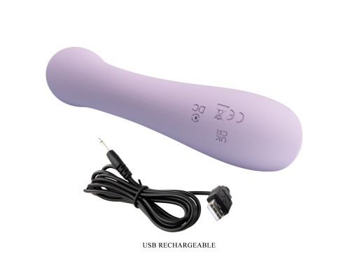 Сиреневый гибкий вибратор-кролик Rosolyn - 19 см.