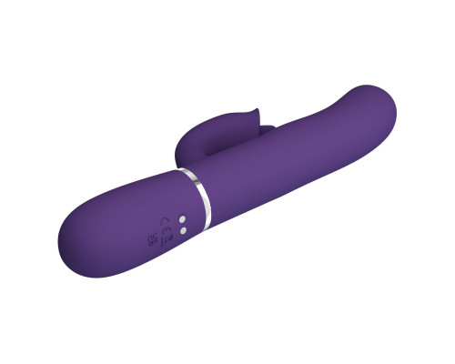 Сливовый вибратор-кролик с пульсацией Gigi - 22,8 см.