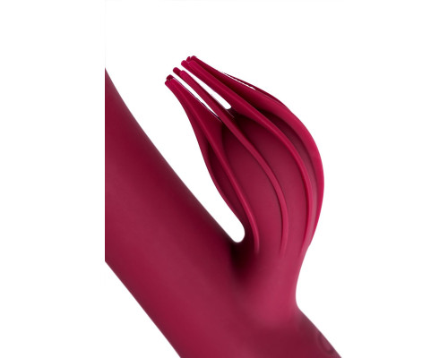 Бордовый вибратор-кролик Sangra - 20,5 см.