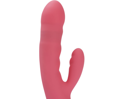 Розовый вибратор-кролик с функцией пенетрации Avery - 19,5 см.