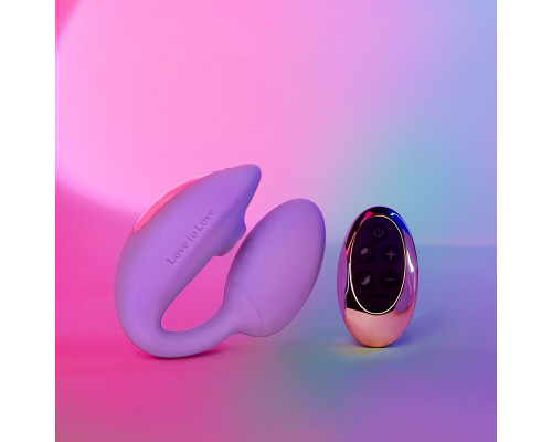 Сиреневый U-образный стимулятор клитора и точки G с пультом ДУ Wonderlover