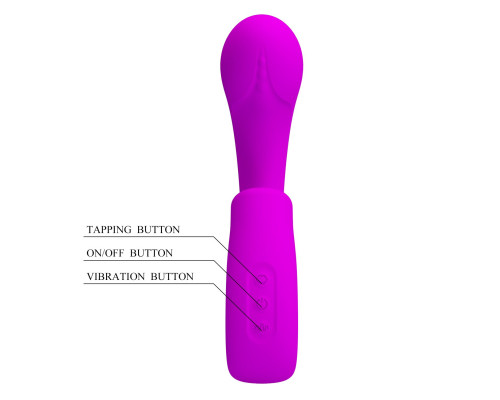 Лиловый вибромассажёр с вакуумной стимуляцией клитора Sibel - 15,5 см.