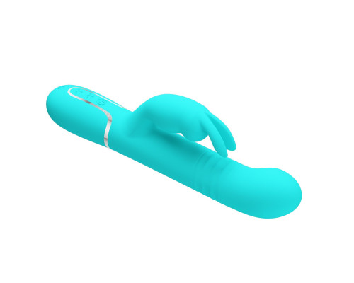 Мятный вибратор Coale с ротацией бусин и возвратно-поступательными движениями - 22,6 см.