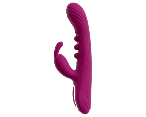 Лиловый вибратор-кролик 2 Function Vibrator Squirting - 22,5 см.