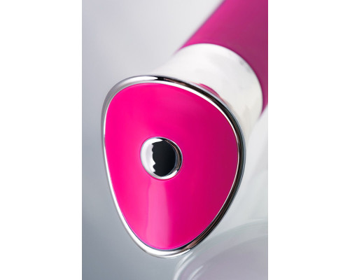Розовый вибратор с клиторальным стимулятором и гибкой головкой LOLY - 21,6 см.