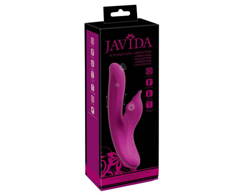 Лиловый вибратор-кролик 4 Function Vibrator - 24 см.