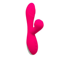 Ярко-розовый вибратор-кролик Caribbean Shine - 21 см.