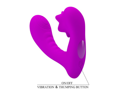 Лиловый вибратор Nadal для двойной стимуляции