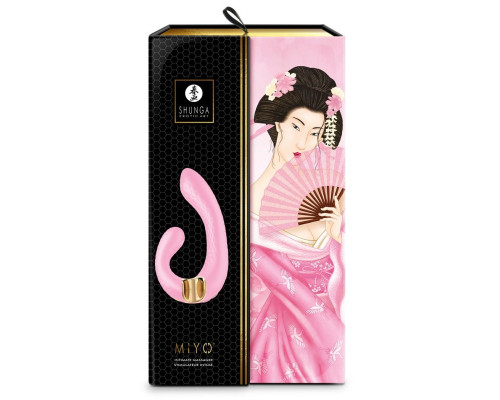 Розовый гибкий вибростимулятор MIYO с двумя моторами - 18,5 см.