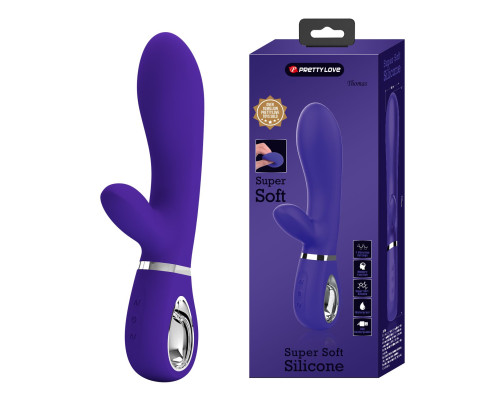 Фиолетовый вибростимулятор-кролик Thomas - 20,5 см.