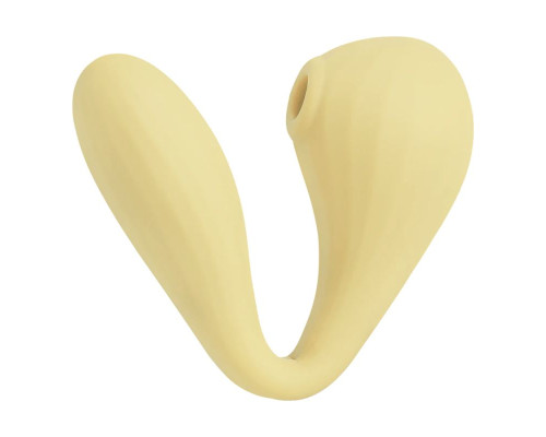 Желтый вибратор Magic Motion Bobi с вакуумной стимуляцией