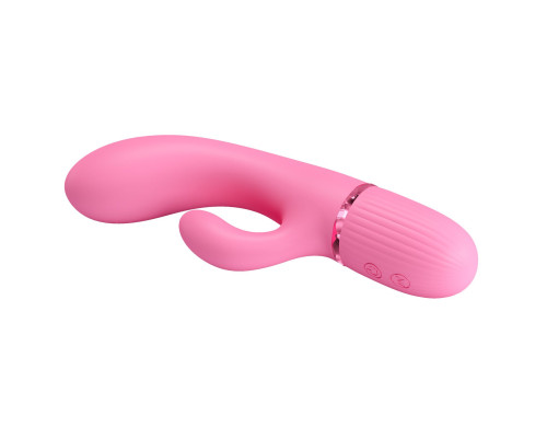 Розовый вибратор-кролик Marski - 18 см.